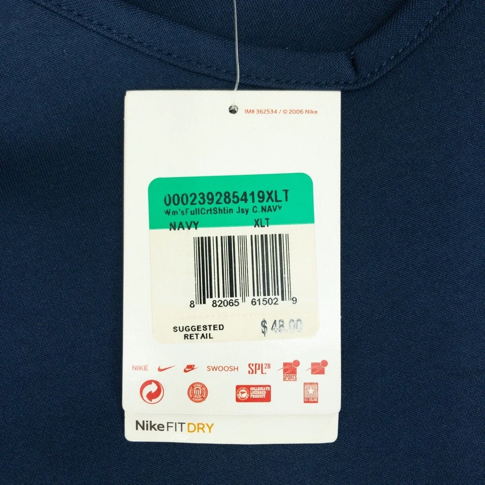 Nike Shooting Jersey Womens XLT Talll Blue Long Sleeve Nike Fit Dry Contrast New